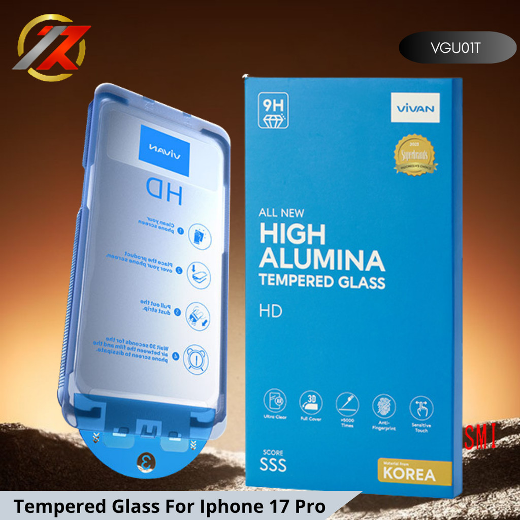 กระจกนิรภัย VIVAN VGU01T HD กระจกนิรภัยสําหรับ Iphone 17 Pro