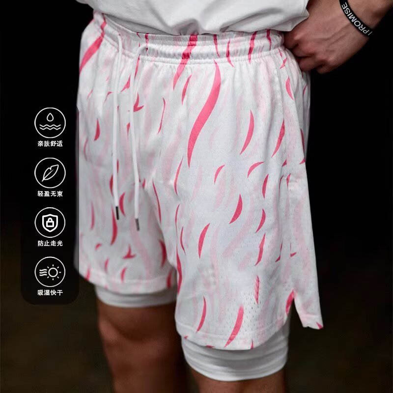 DK431-P13 ปลอมสองชิ้นสีม่วงสีชมพูสีเทาภาพเครือข่าย S-3XL