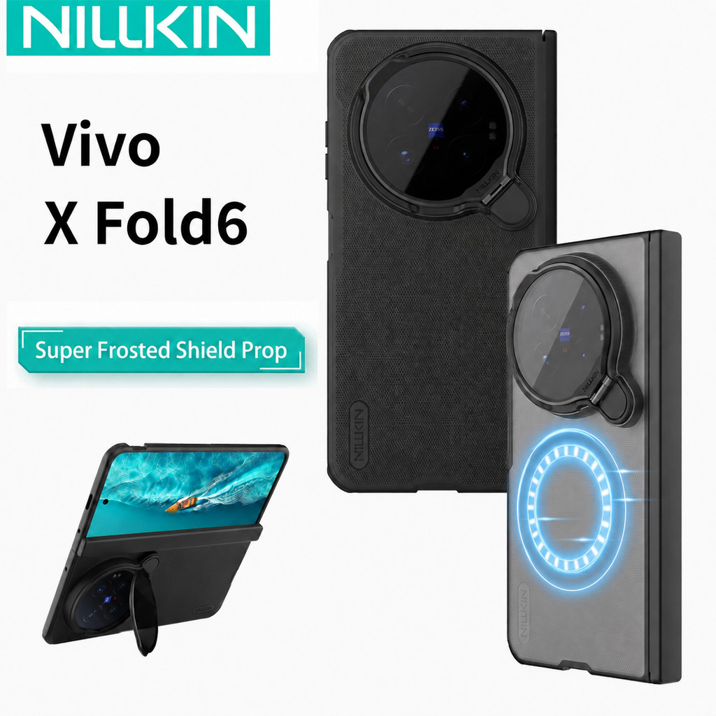 NILLKIN เคสแม่เหล็ก สำหรับ Vivo X Fold6 X fold 6 Fold6 ป้องกันกล้อง ขอบยก ป้องกันฝุ่น CA4017
