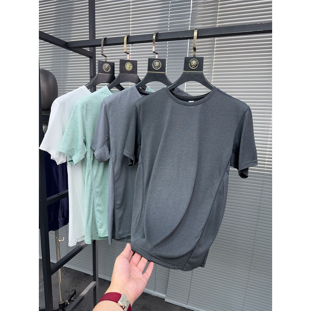 Svip ~ ฟังก์ชั่น Cool Feeling Catonic Quick-Drying TEE ฤดูร้อนรอบคอสีทึบกีฬา Breathable Casual แขนสั