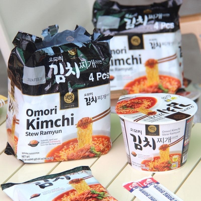 นําเข้า GS25 OMORI OMORI Classic Kimchi Ramen บะหมี่กึ่งสําเร็จรูปรสกะหล่ําปลีเผ็ด บะหมี่กึ่งสําเร็จ