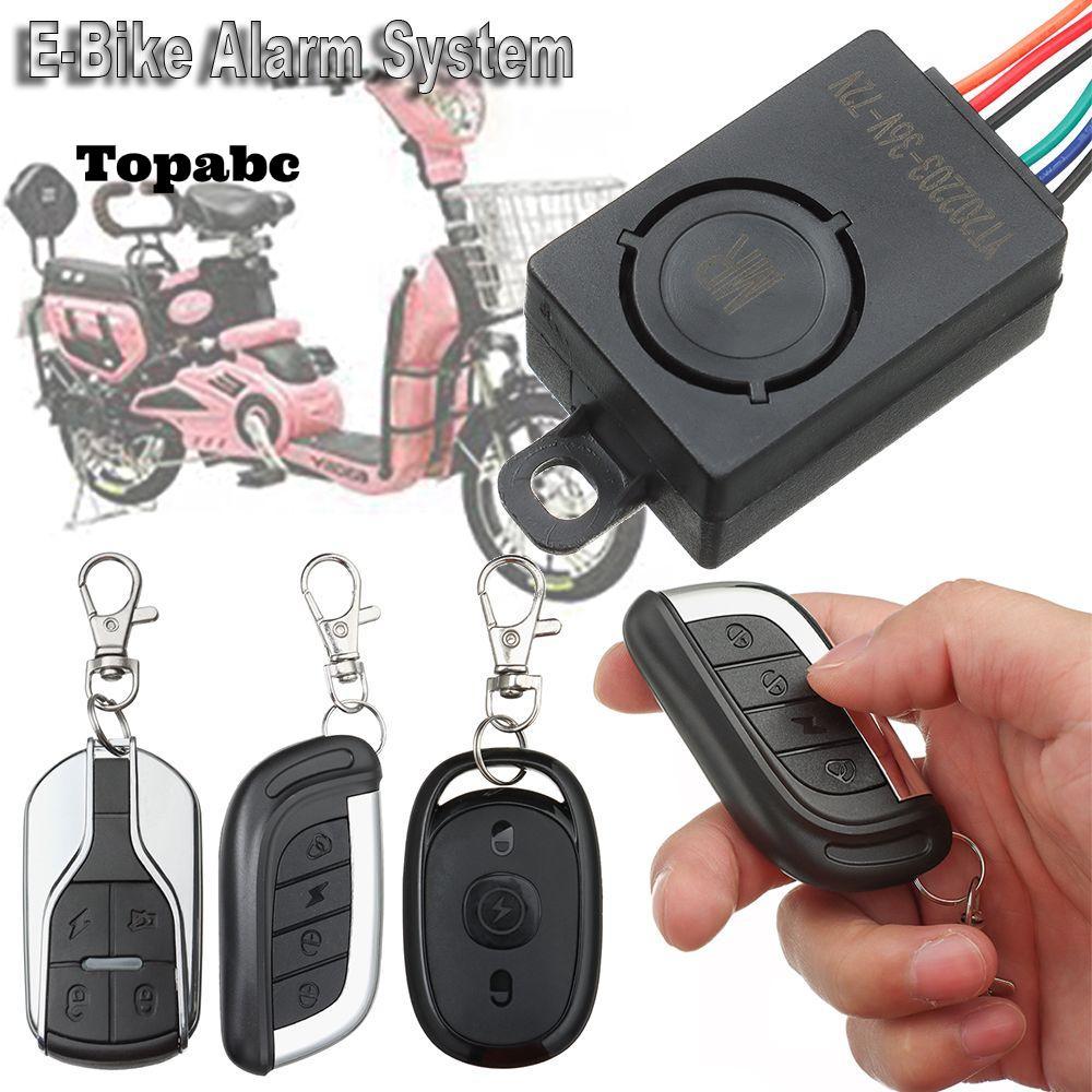 TOPABC E-Bike Alarm System 36-72V Refitting Parts Replacement Motorcycle Scooter