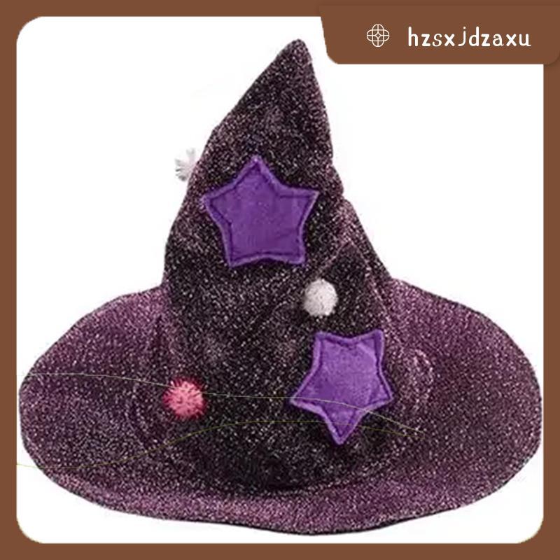 hzsxjdzaxuHalloween Dog Cloth สบาย Cat Wizard Outfit Witch Dog Costume Hat