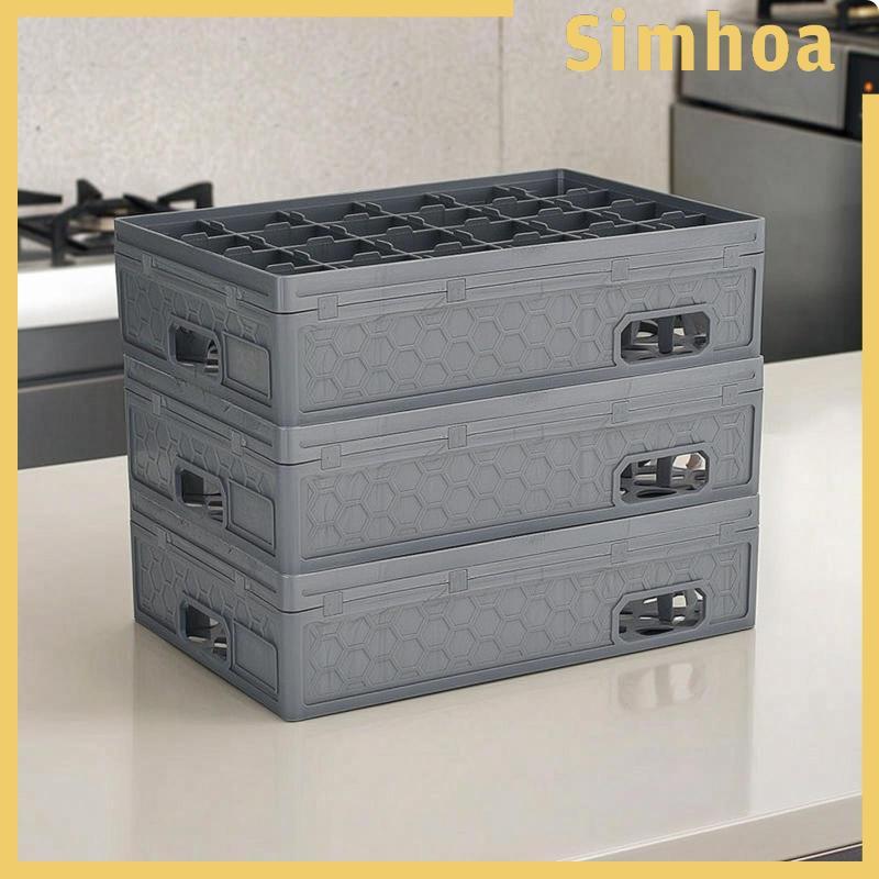 [SIMHOA] Glassware Drying Rack 24 Slot Organizer สําหรับแว่นตาชั้นวางถ้วยพลาสติกสําหรับโรงแรมร้านอาห