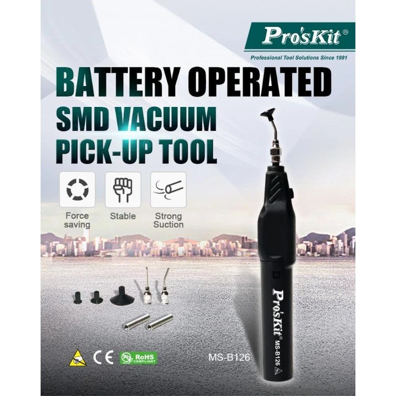 Proskit Proskit MS-B126 precision vacuum chuck anti-static ดูดปากกาสําหรับ IC SMT ชิปชิ้นส่วนอิเล็กท