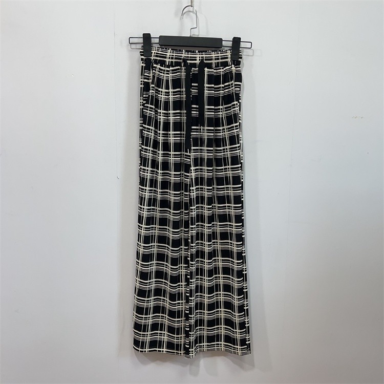 VN Series Womens New Product Fashion Plaid Wide-Leg Pants 88-2-028 24PS306