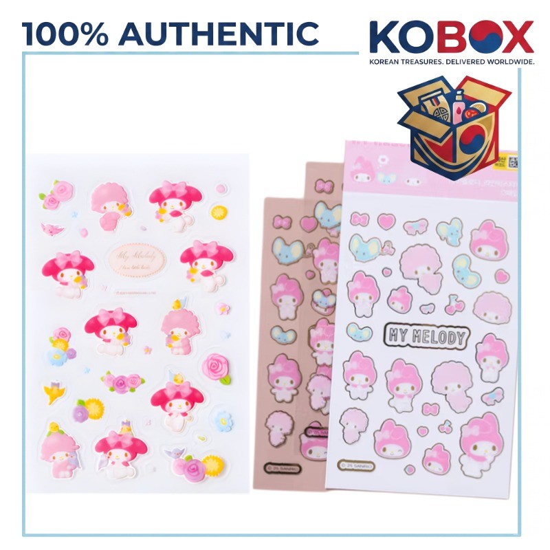 [SANRIO] 2026 Korea Daiso Official My Melody Sticker 3 แผ่น