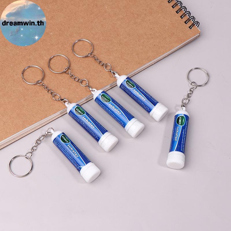 Dreamwin 5 ชิ้นจมูก Sti พวงกุญแจ Boosts Focus Inhaler หลอด Cooling Nasal Inhaler Aromatherapy Energy