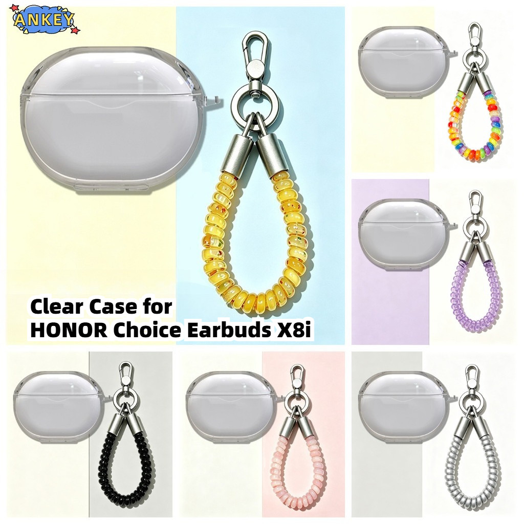 Compatible with HONOR Choice Earbuds X8i Bluetooth Earphones Transparent TPU Protective Case for HON