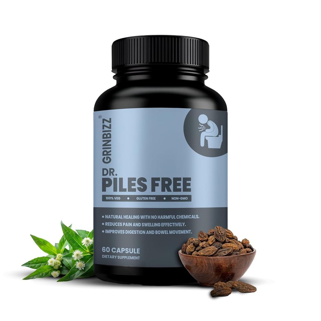 ดร. Piles Free Capsules – Ayurvedic Piles Relief Support ช่วยลดอาการปวด บวม และไม่สบาย รองรับการเคลื