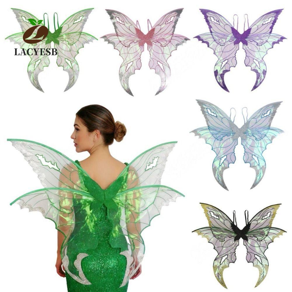 LAYESB ปีกผีเสื้อนางฟ้า, Creative Fluttering Wings Dress Up Wings Set, Fairy Costume Lightweight Spa