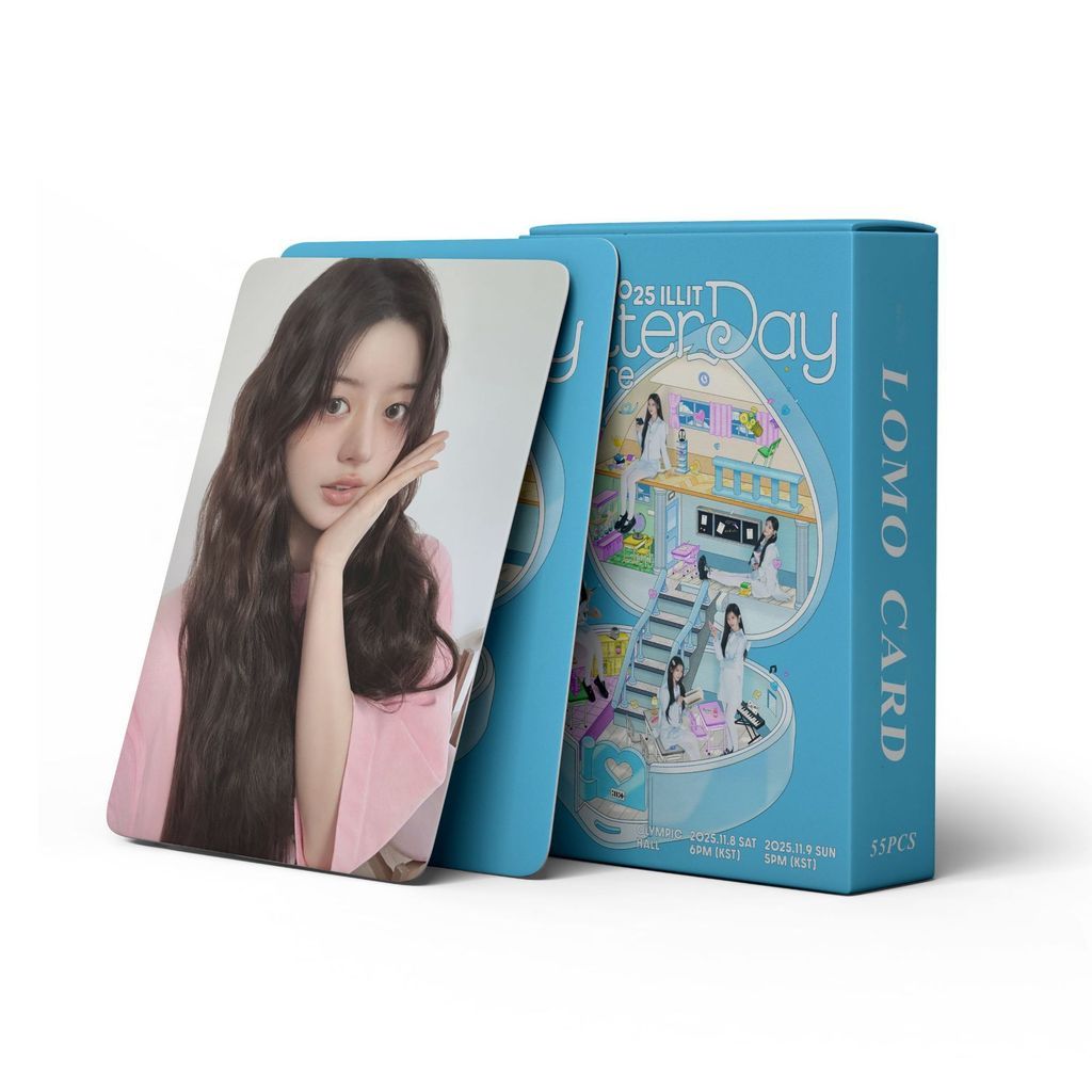 55 ILLIT ILLIT เลเซอร์การ์ด 2025 Glitter DayKPOP สินค้า LOMO Photocards
