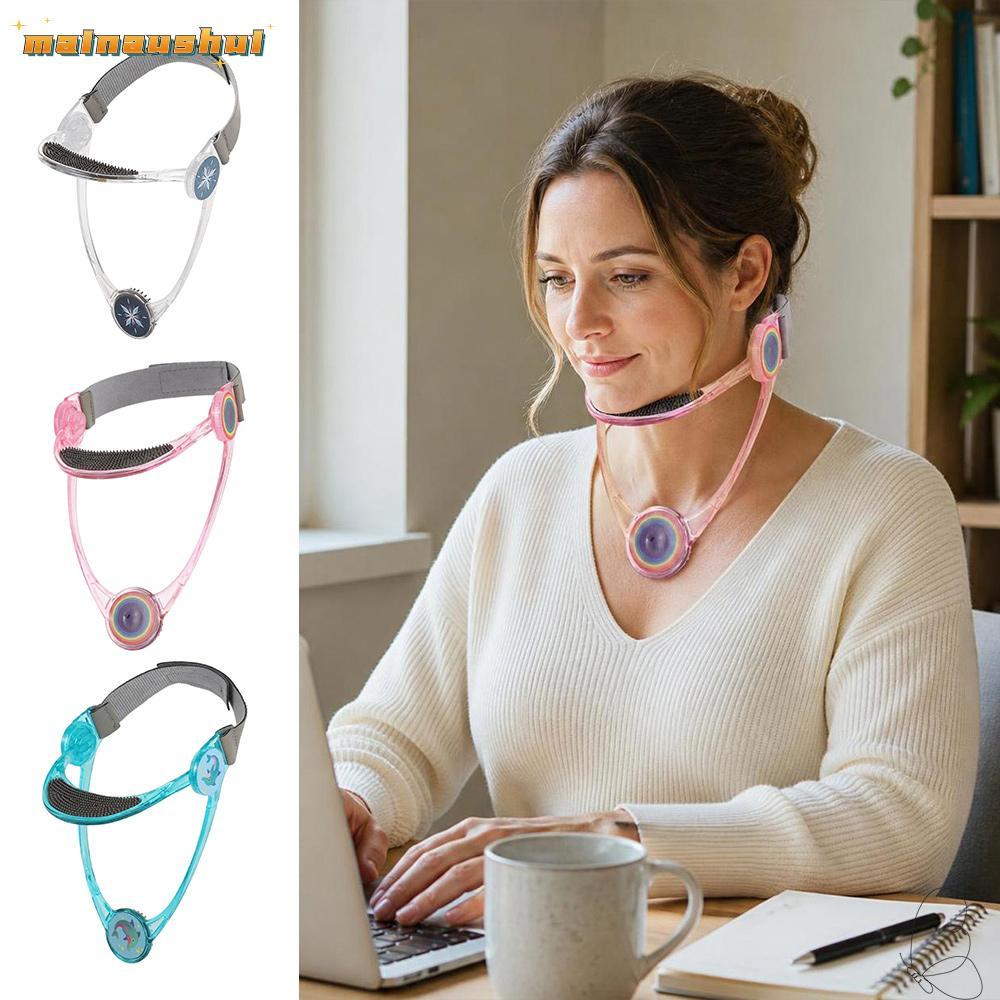 MAINAUSHUI Posture Corrector, กระดูกสันหลังส่วนคอปรับเด็กรุ่นรั้งคอ,แบบพกพาคอแก้ไข TPU พับปากมดลูกสํ