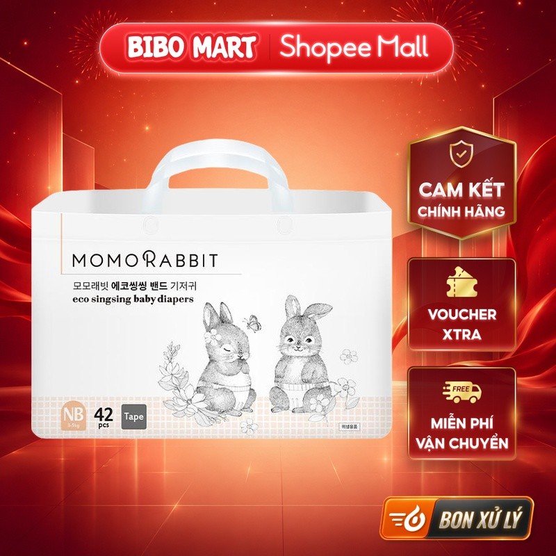[KOL] ผ้าอ้อมเด็ก Momo Rabbit NB42 - BM001.3