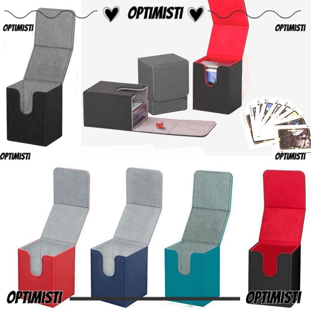 OPTIMISTI8E กล่องสํารับ, เกมสะสม PU เกม MTG Trading Card Holder, ประณีตจัดเก็บ Protectors คอนเทนเนอร