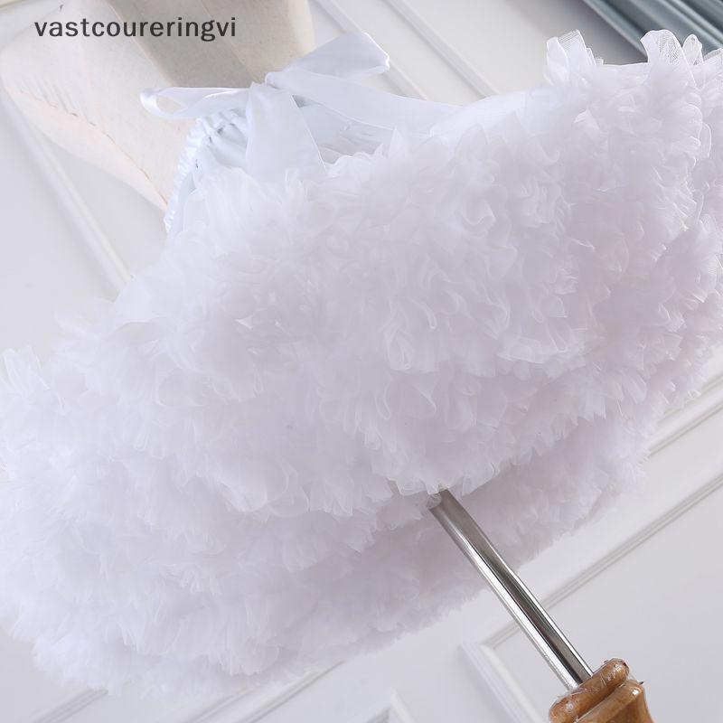 ERV ผู้หญิง Petticoat Lolita กระโปรงสั้น Crinoline คอสเพลย์ Kawaii น่ารัก N