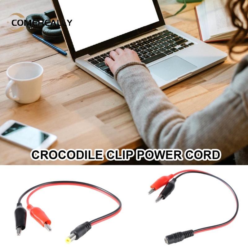 COME DC5 5x2 1 มม.ตัวเชื่อมต่อ 2 จระเข้คลิปสายไฟสําหรับเราเตอร์ LED พัดลมลําโพง 26 ซม.รองรับ 1V 36V 