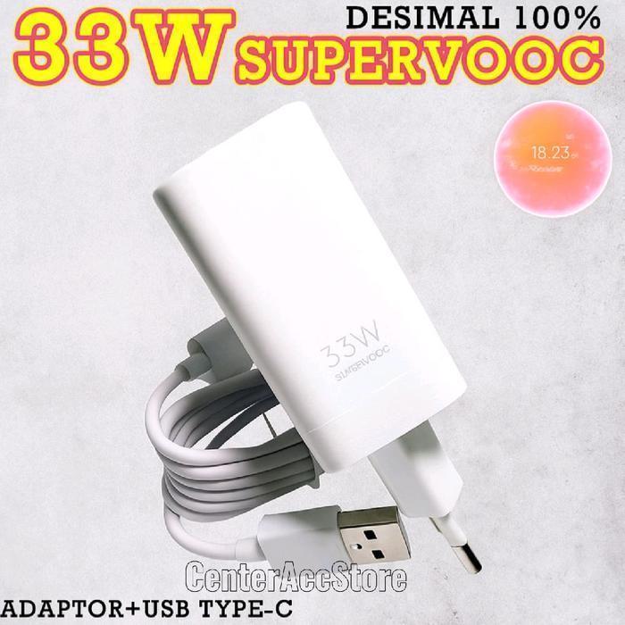CHARGER RELME 33W SUPERVOOC/SUPERDART Original 1 ชุด TypeC สายอะแดปเตอร์ CHARGER - 1 ชุด + สาย TypeC