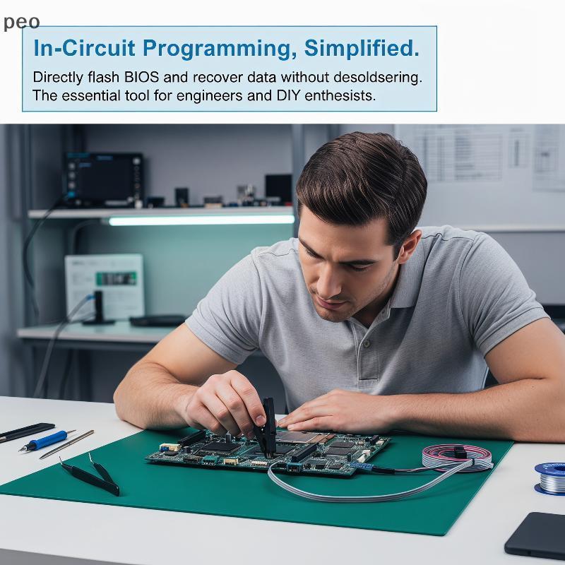 [PEO] CH341A 24 25 Series EEPROM Flash BIOS USB Programmer Module + SOIC8 SOP8 คลิปทดสอบสําหรับ EEPR