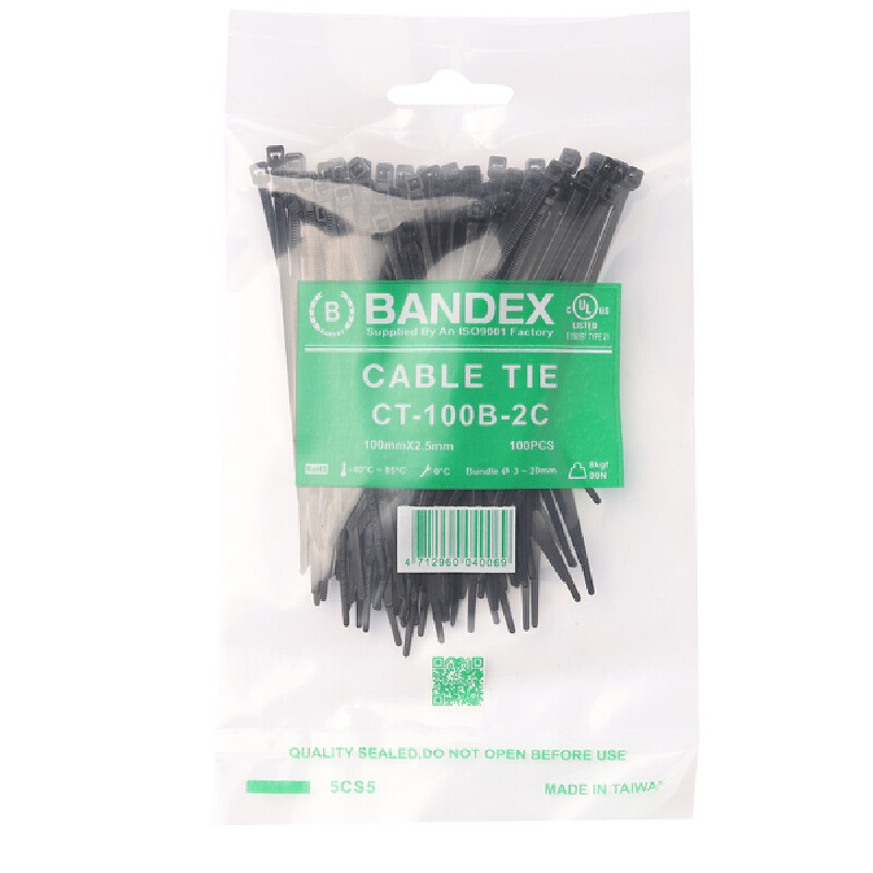 BANDEX เคเบิ้ลไทร์ 2.5x100 สีดำ แพ็ค 100 ชิ้น