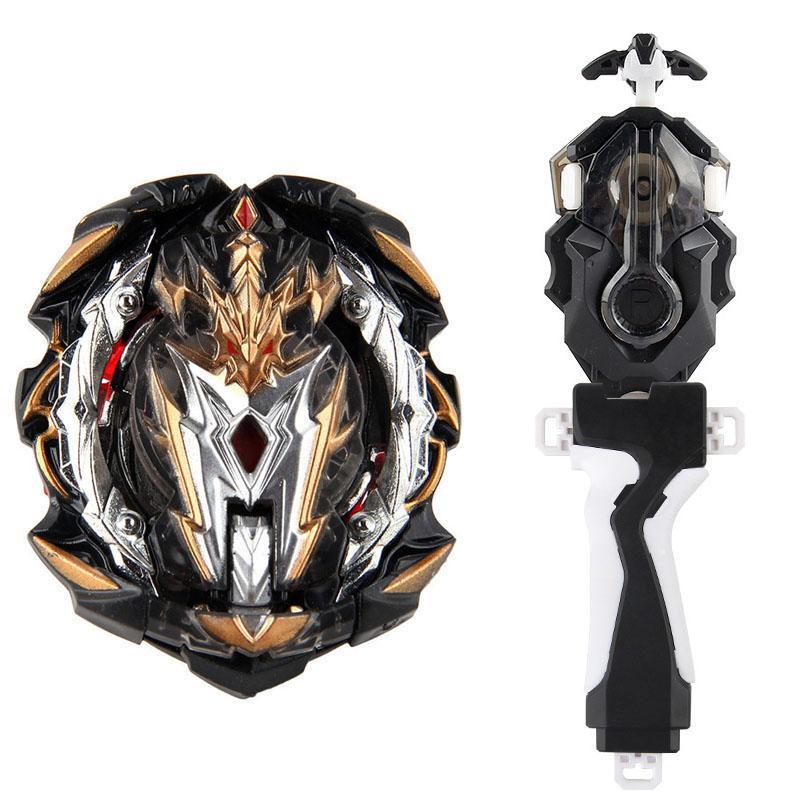Bey Burst B-153 Black Prime Apocalypse พร้อมชุดมือจับ Launcher หรือของเล่นด้านบนหมุนชิ้นเดียว