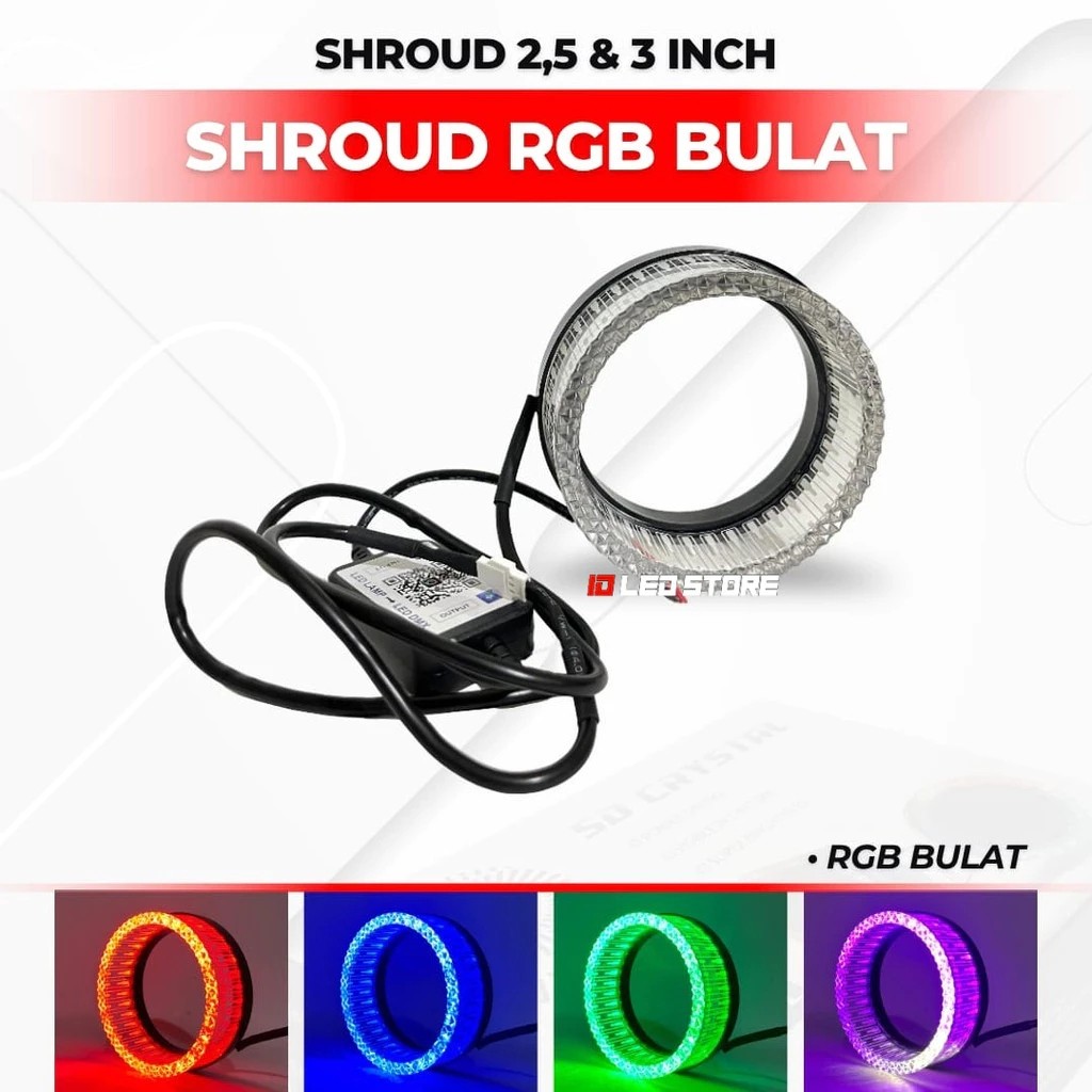 5D 3 NCH ROUND SHROUD WRGB BLUETOOTH APP ANDROID IOS PREMIUM ACRYLIC คอนโทรลเลอร์ - หน่วย