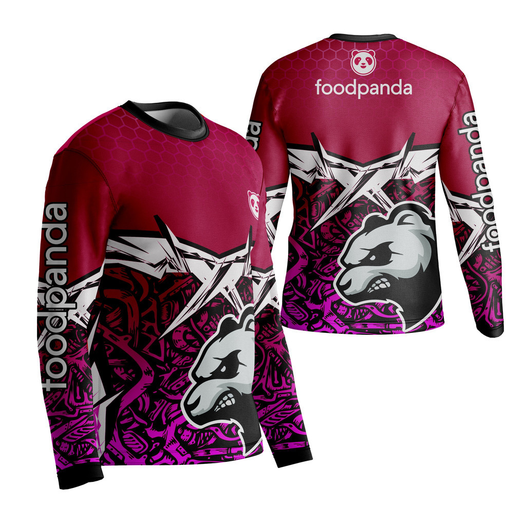 2026 Foodpanda เสื้อยืดระเหิดแขนยาว Foodpanda Dryfit แขนยาว Rider Shi