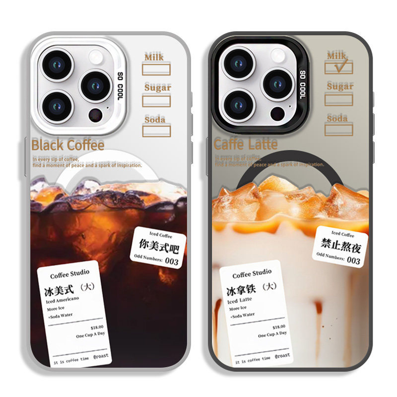 เหมาะสําหรับiPhone18promaxเคสโทรศัพท์Apple 17promax Xiaomi 15 Ice American Style 16 Coffee Oppoคู่no
