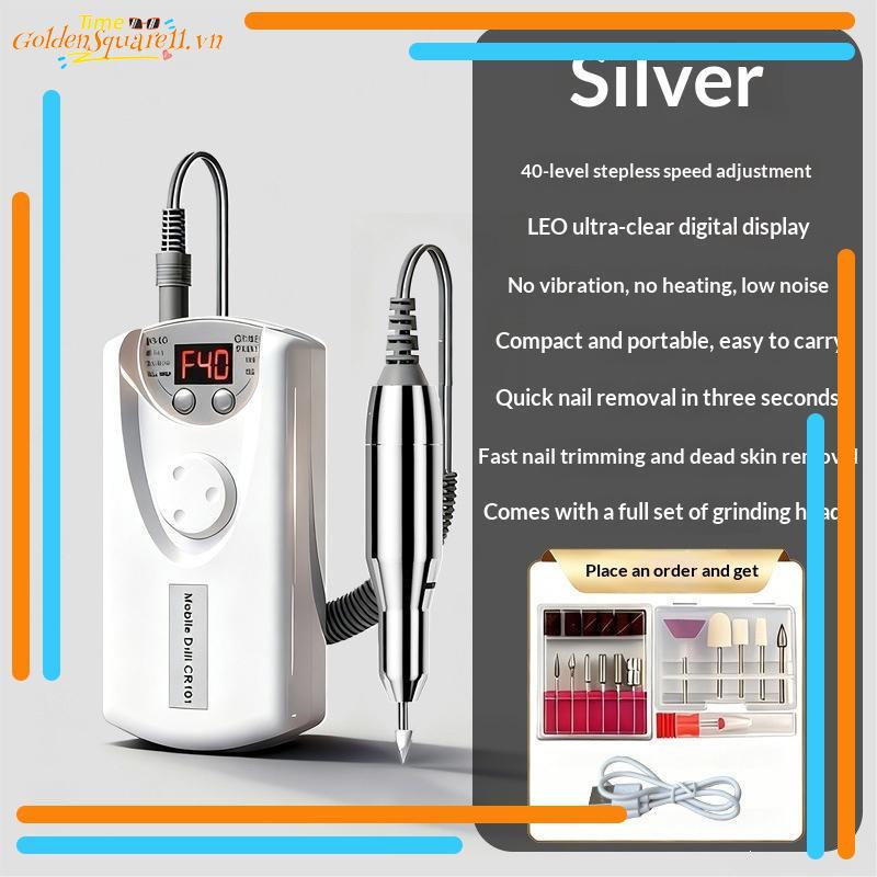 GoldenS Electric Nail Grooming Kit 12 Bits เหมาะสําหรับบ้านและการเดินทางทําเล็บมือเล็บเท้า VN