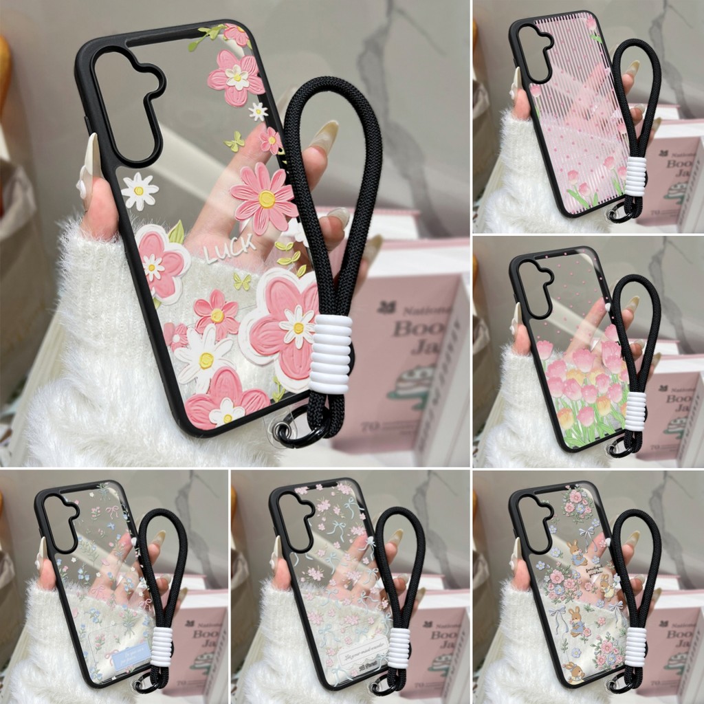 Lucky Flower เคสทรศัพท์ For Samsung A17 A18 A08 A37 A57 A07 A56 A06 A16 A36 A26 A15 A55 A05S S23 S26 S24 Ultra S24FE