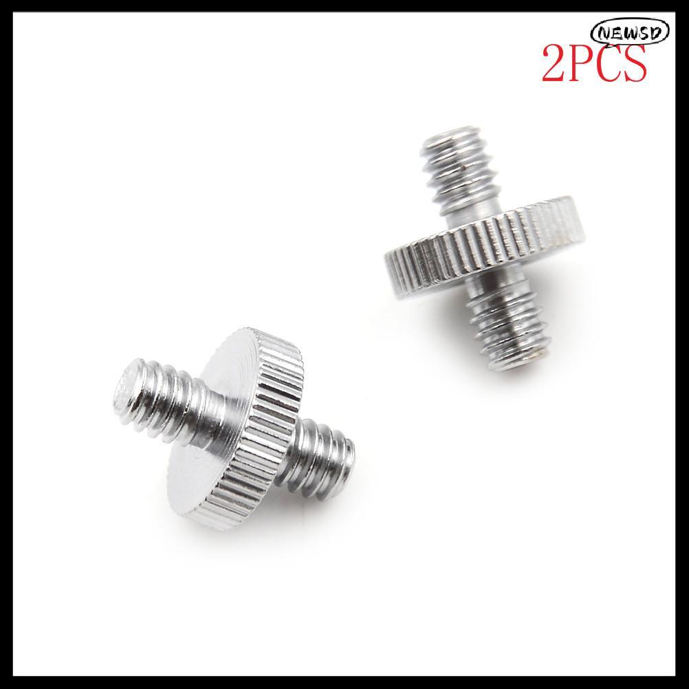 NEWSD 2PCS 1/4 "ชาย 1/4 "ชายเกลียวสกรูอะแดปเตอร์ Double Head สกรู DDC