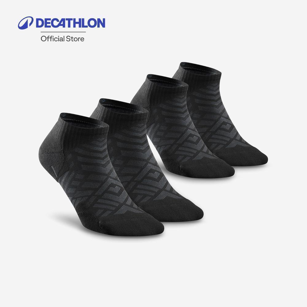 Decathlon Sock Hike 100 Low 2-Pack ถุงเท้าสั้นสำหรับเดินป่า รุ่น 100 แพ็ค 2 คู่ - Black