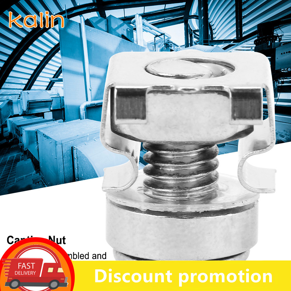 Kalin-th 20pcs เครือข่ายตู้ Rack สกรู CAGE NUTS Assortment KIT เหล็กชุบ Fast สะดวกในการติดตั้ง Best 