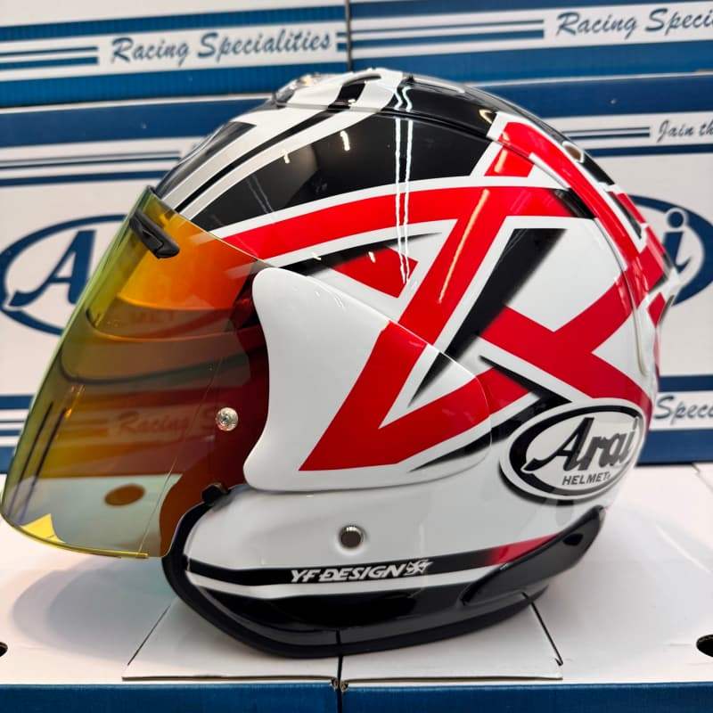 ARAI VZ RAM หมวกกันน็อคครึ่งใบ Red Star ARAI หมวกกันน็อคครึ่งใบมอเตอร์ไซค์ ขี่มอเตอร์ไซค์ หมวกกันน็อ