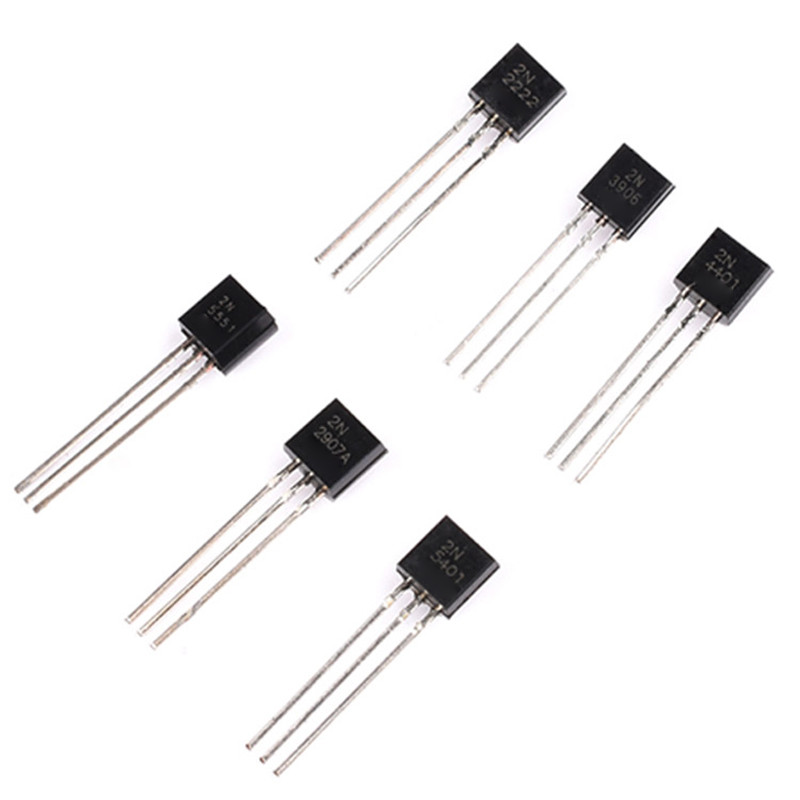 Triode 2N222A 3904 4401 5551 2907A 3906 4403 5401 In-Line TO-92