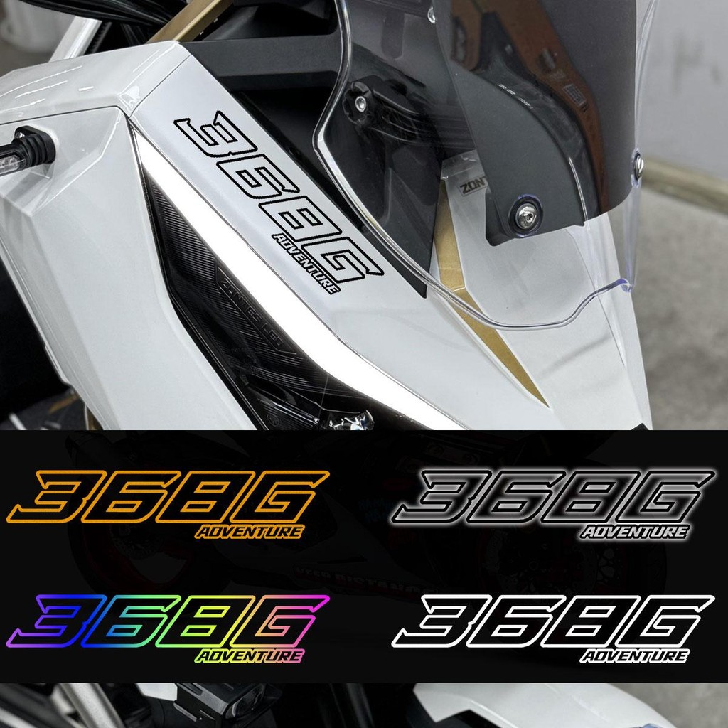 368G ADVENTURE Emblems สติ๊กเกอร์สะท้อนแสง สติ๊กเกอร์ติดมอเตอร์ไซค์ สติ๊กเกอร์กันน้ําสําหรับ ZONTES (เงินสีดํา/ทอง/เลเซอร์, 20 ซม.x 4.2 ซม.)‌