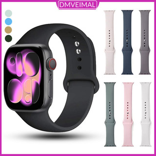 สายรัดยางซิลิโคนสร้อยข้อมือสายนุ่ม for Smartwatch Iwatch Ultra 3 2 49มม. Series 11 10 9 8 7 SE 3 2 46 42 45 44 40 41มม.