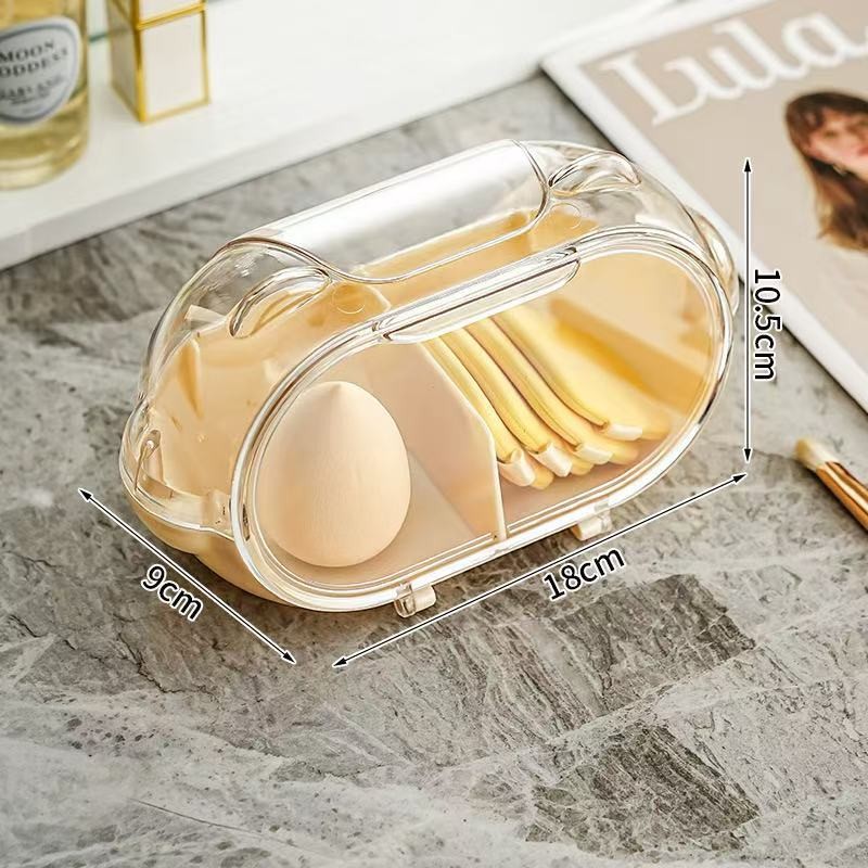 [กล่องเก็บไข่ความงาม] ชั้นวางโต๊ะเครื่องแป้งช่องกล่องเก็บพัฟ - รูปที่ 7