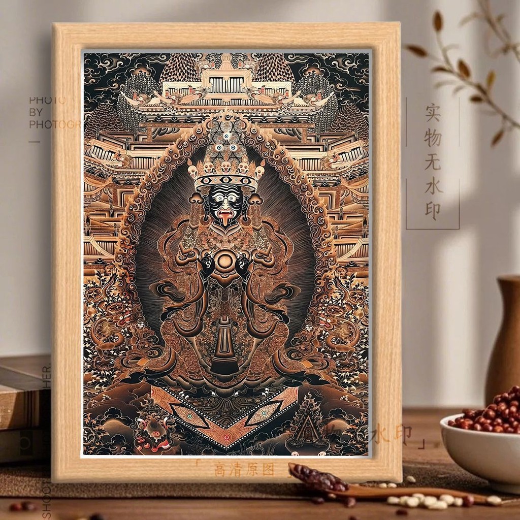 เทพธิดาแห่งความมั่งคั่ง กรอบรูป Zakiram Thangka เจ้าแม่แห่งความร่ํารวย กรอบรูป Zakiram Xizang Thangk