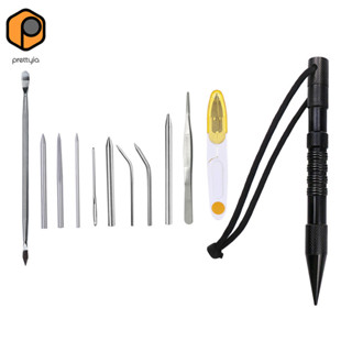 Prettyia ชุดเข็มและเชือกสแตนเลส พาราคอร์ด สำหรับงานถักและเชื…