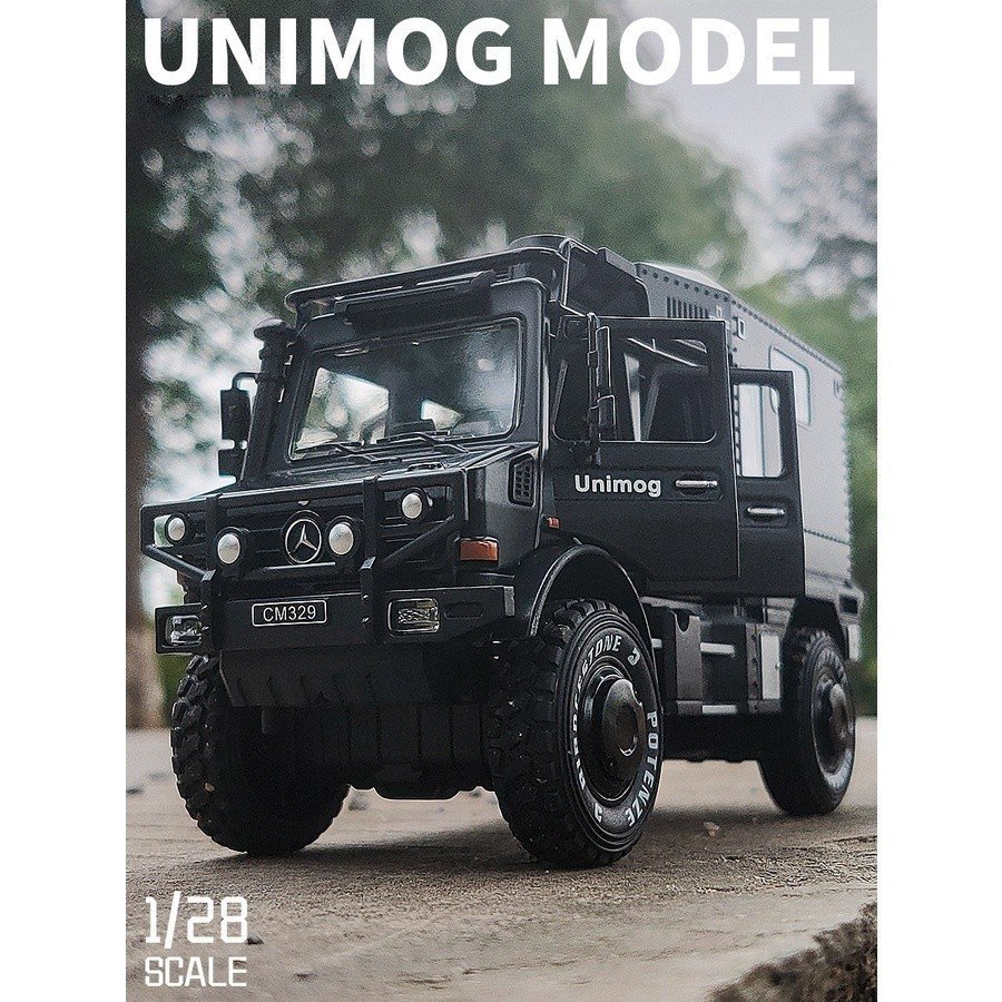 รถDiecast 1:28 Mercedes Benz Unimog U5000 Motorhome รถหุ้มเกราะรถโลหะผสมDiecastของเล่น VehicleHT99 Z