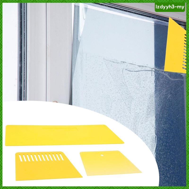 [LzdyyhedMY] 3 ชิ้น Auto Body Filler Spreaders PP Putty เครื่องมือนํากลับมาใช้ใหม่สีเหลืองสําหรับการ