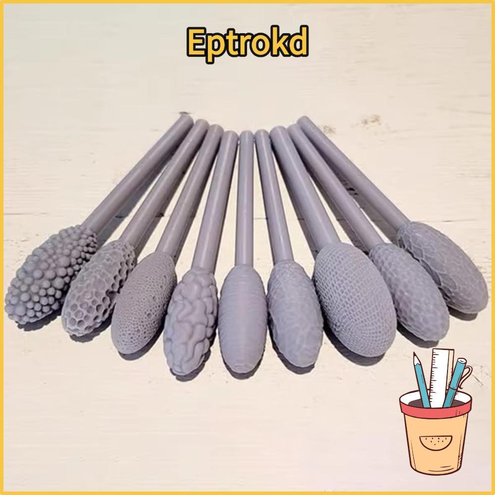 EPTRO Texture ชุดเครื่องมือสําหรับ Clay, Hand Rolling Emboss ลายสก๊อต Art Clay Modeling Roller, Clay