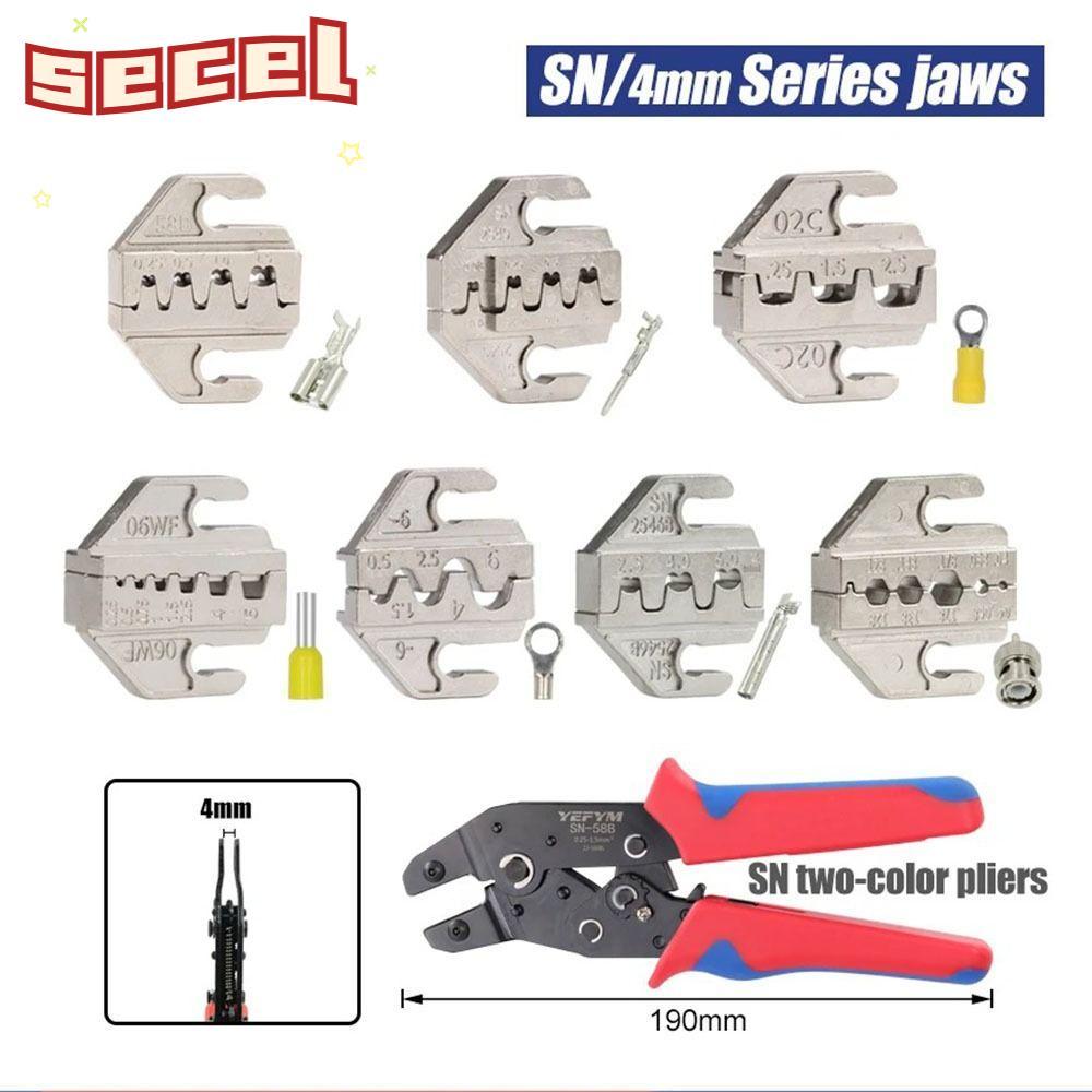 SECEL CRIMPING คีมขากรรไกร,กว้าง 4 มม.06WF 2549 03H SN CRIMPING คีม Jaw, SN-2546B 02C โลหะผสม 48B 58