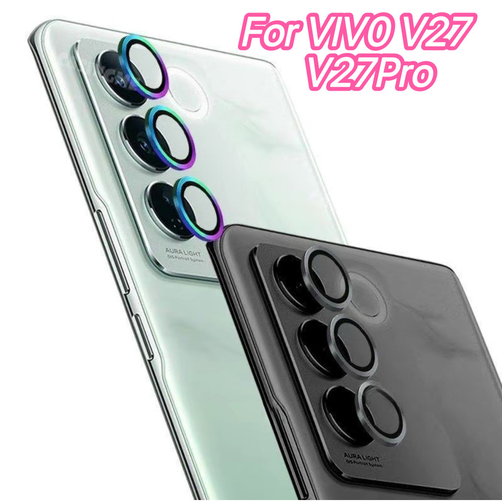 ฟิล์มกล้องวงแหวน For Vivo V27 V27Pro กันรอยกล้อง ตัวป้องกันฝาครอบเต็ม กระจกนิรภัย ป้องกัน รอยขีดข่วน