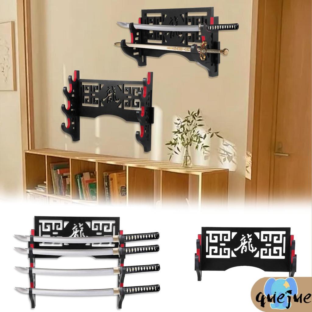 ชั้นวางโชว์ซามูไรติดผนังติดตั้งง่ายขาตั้งไม้สําหรับบ้าน ร้านค้า6222