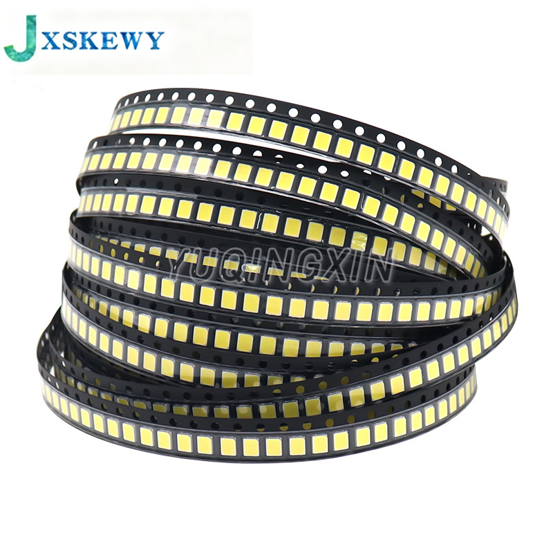 100pcs ความสว่างสูง SMD LED 2835 1W 0.5W 0.2W สีขาว 3V 6V 9V 18V 36V 150MA/100MA/30MA/60MA/80MA 6000