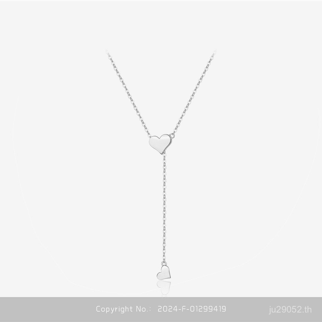 เพชรเงินหญิง 925 All-Match จี้ออกแบบจี้สร้อยคอ Non-Fade หรูหรา High-End Love Heart High-End สร้อยคอ 