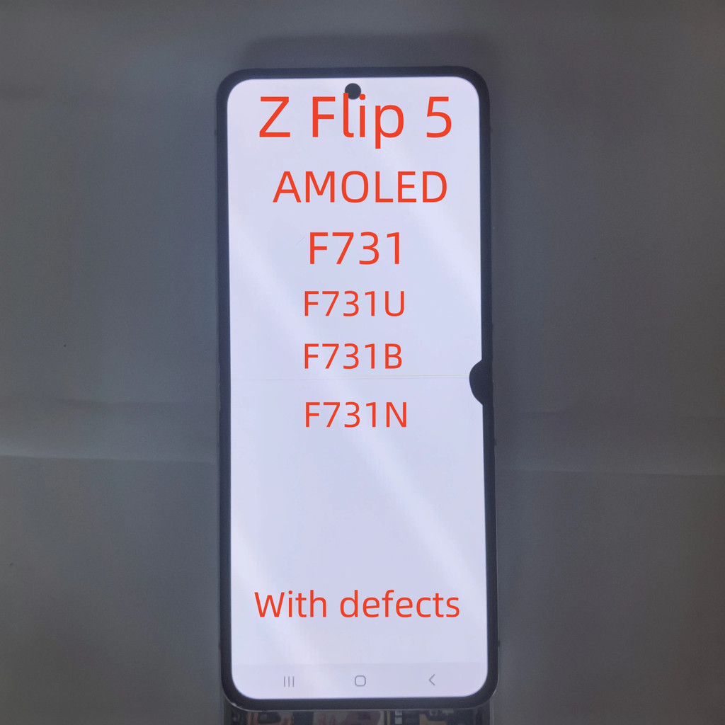 Super Amoled ด้วยข้อบกพร่อง 6.7 สําหรับ Samsung Z Flip 5 F731u F731n F731f/ds จอแสดงผล Lcd Sm-f731b 