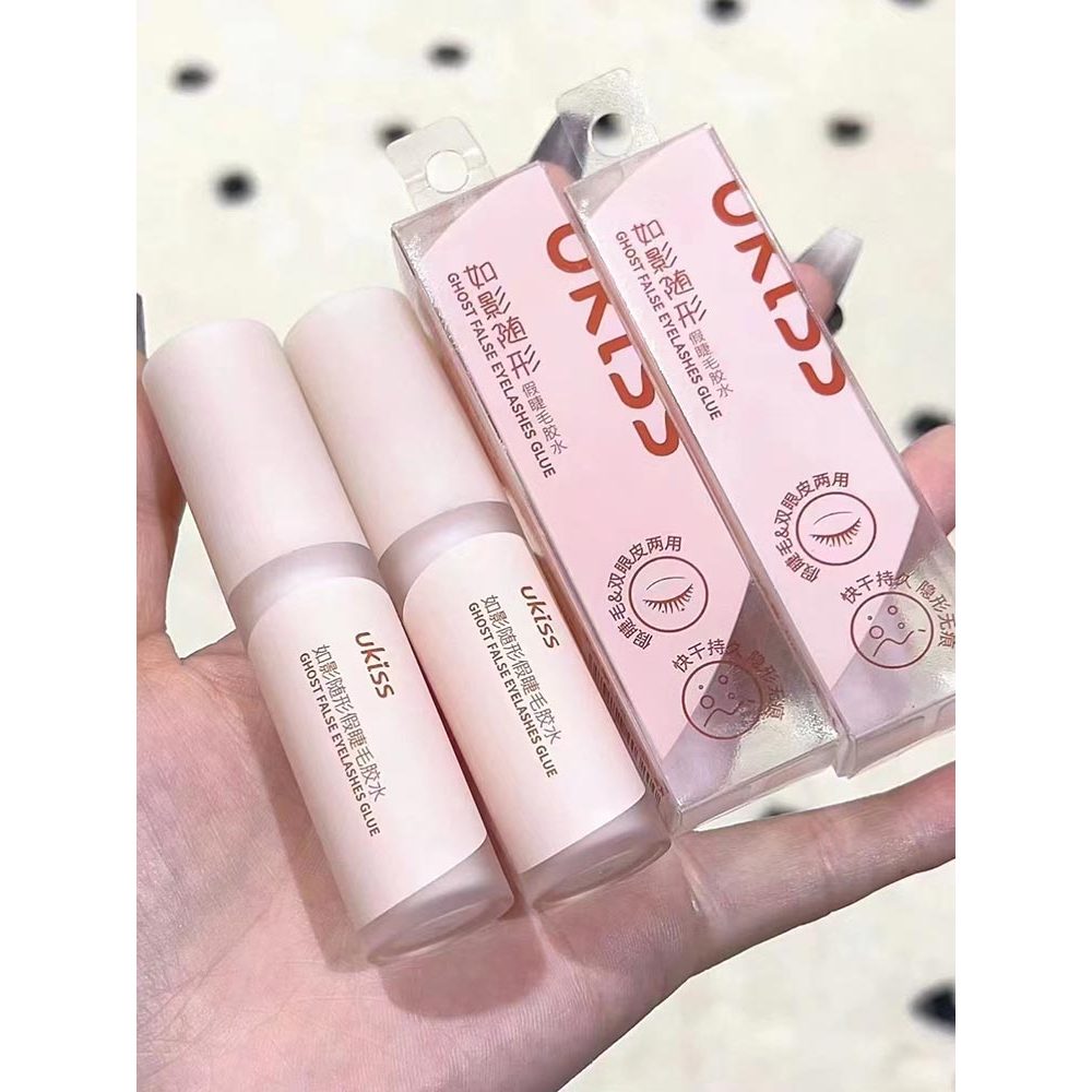 กาวต่อขนตา กาวติดขนตา UKISS กาวติดขนตาปลอมกันน้ํา Sweatproof ไม่ง่ายที่จะแพ้ Super Sticky Long-Lasti